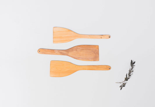 Espátula de Madera de Boj Recta para Planchas – OROEL