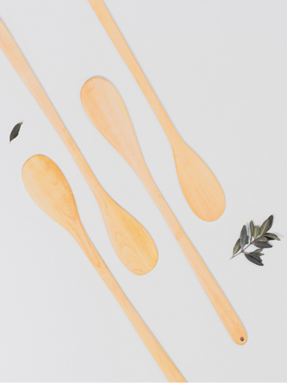 Espátula Redondeada de Madera de Boj para Cocinar – BIELSA