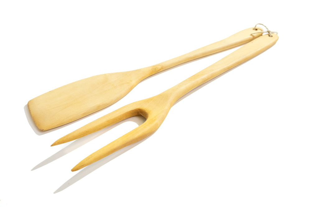 Pack de Espátula y Tenedor de Madera de Boj - FANLO & BILBILIS