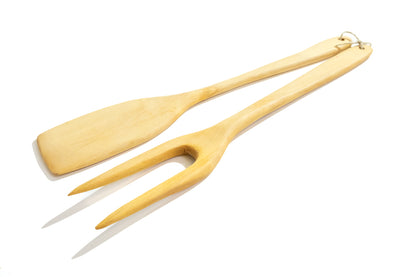 Pack de Espátula y Tenedor de Madera de Boj - FANLO & BILBILIS