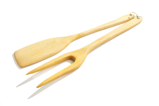 Pack de Espátula y Tenedor de Madera de Boj - FANLO & BILBILIS
