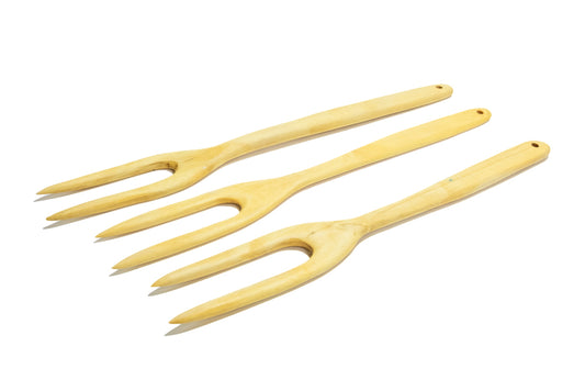 Tenedor de 2 Puas para Trinchar de Madera de Boj - BILBILIS
